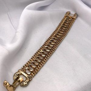 Vintage bergère Goldtone Chain Link Bracelet